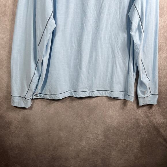 FootJoy Pullover Shirt Mens XL Blue Golf Quarter Zip Long Sleeves Mock Neck - Picture 4 of 9